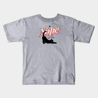 Monday Nope Black Cat in yellow Kids T-Shirt